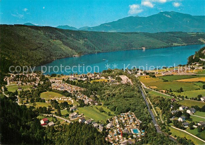 D?briach Millst?ttersee Fliegeraufnahme Seepartie