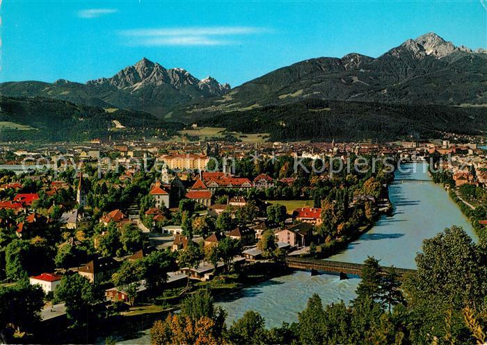 Innsbruck Fliegeraufnahme mit Serles und Nockspitze