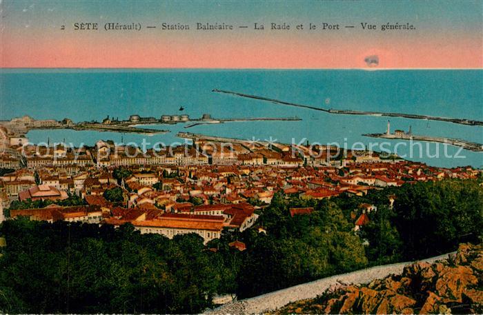 Sete Cette Station Balneaire La Rade et le Port Vu