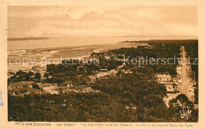 Cap-Ferret Lege-Cap-Ferret 33 Gironde Vue generale vers les Passes Au Fond la Gr