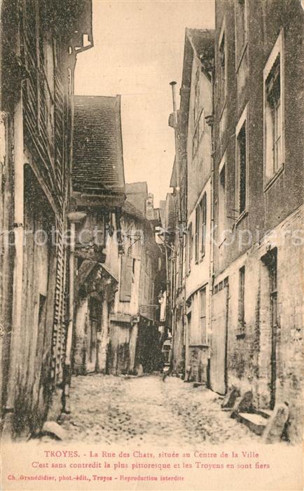Troyes Aube La Rue de Chats situee au Centre de la