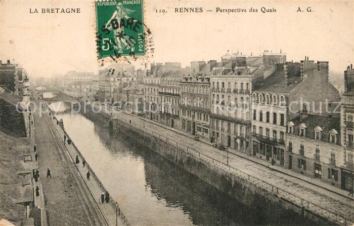 Rennes Ille-et-Vilaine Perspective des Quais