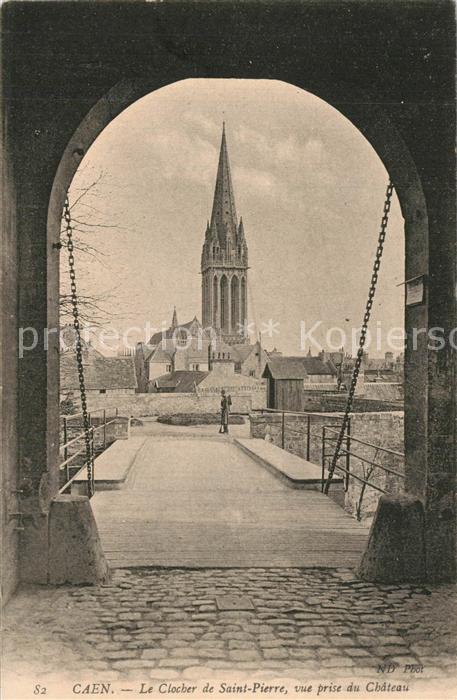 Caen Le Clocher de Saint Pierre vue prise du