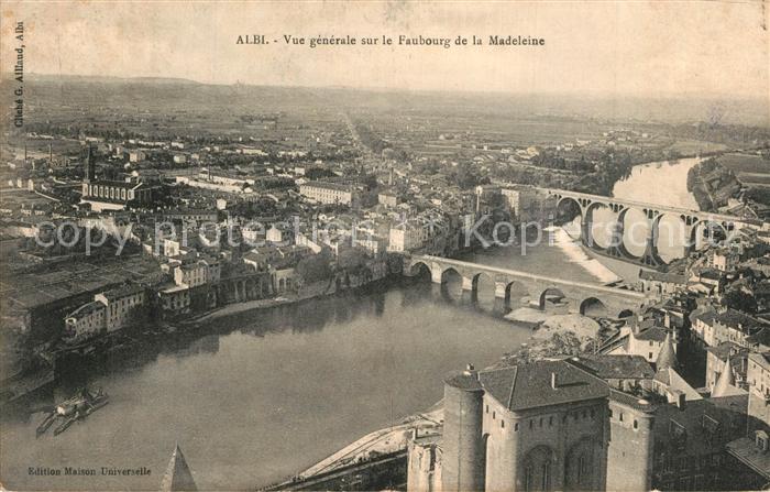 Albi Tarn Vue generale sur le Faubourg de la Madeleine