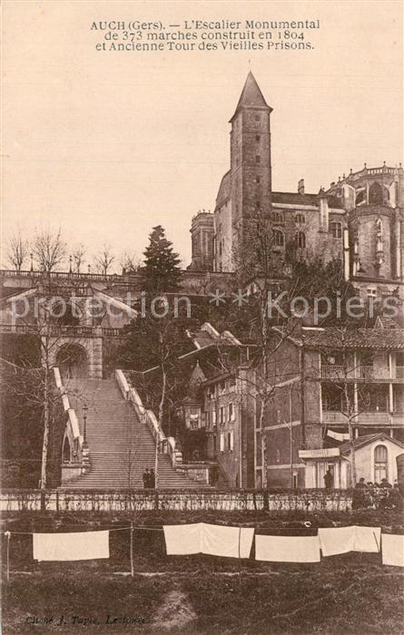 Auch Gers Escalier Monumental de 373 marches construit en 1804 et Ancienne Tour