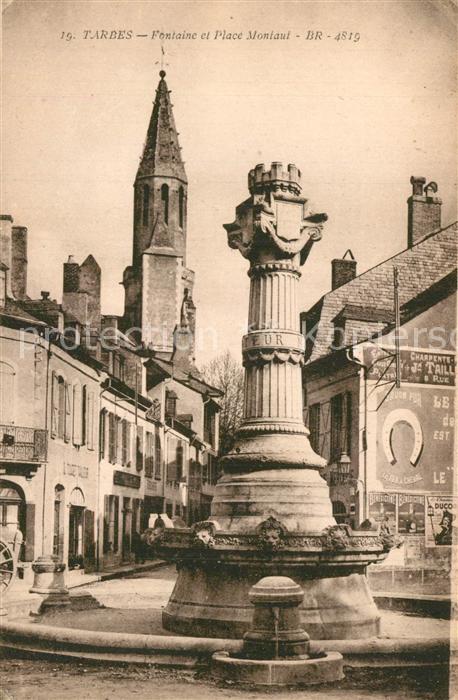 Tarbes Fontaine et Place Montant