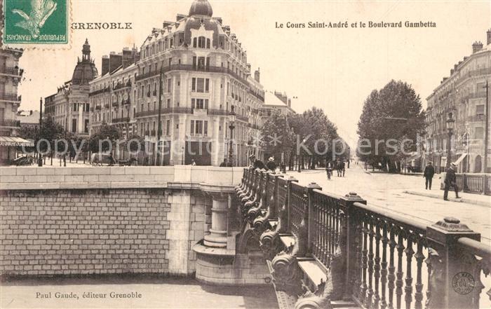 Grenoble Le Cours Saint Andre et le Boulevard Ga