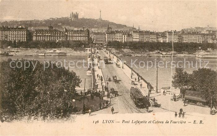 Lyon France Port Lafayette et Coteau de Fourviere