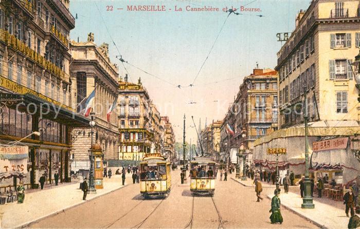 Marseille Bouches-du-Rhone La Cannebiere et la Bourse