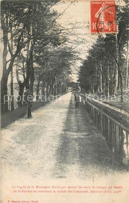 Gaillac La Rigole de la Montague Noire qui amene les eaux de Lampy au Bassin de
