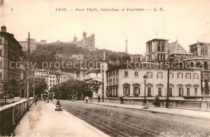 Lyon France Pont Tilsitt Saint Jean et Fourviere