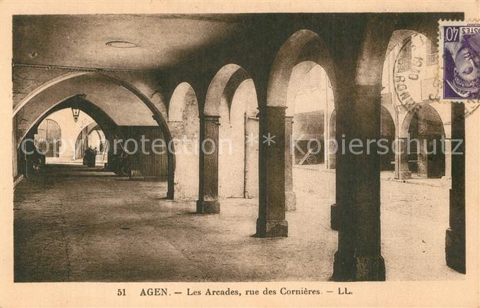 Agen Lot et Garonne Les Arcades rue des Cornieres