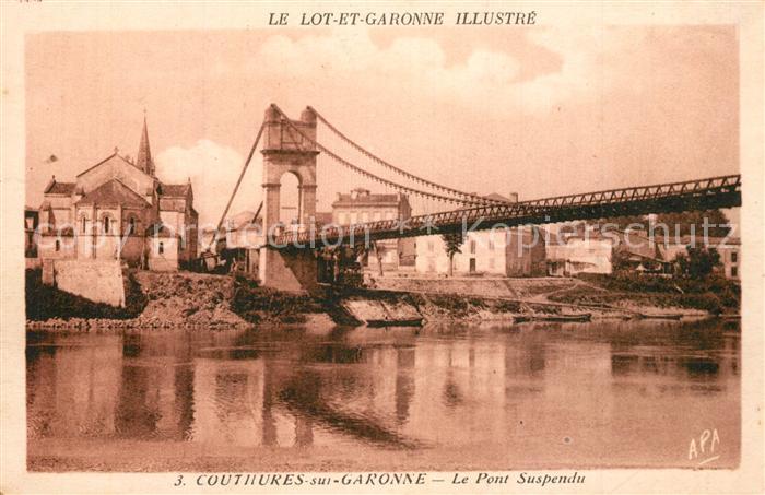 Couthures-sur-Garonne Le Pont Suspendu