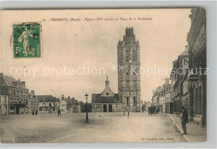 Verneuil-sur-Seine Eglise et Place de la Madeleine