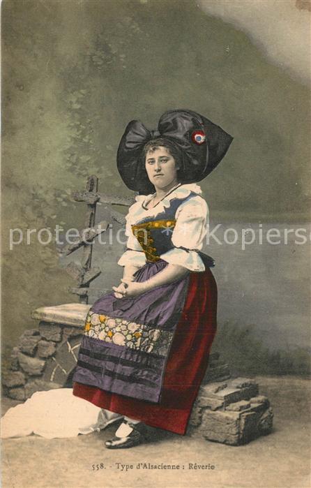 Alsace Elsass Type d Alsacienne Réverie Costumes Trachten