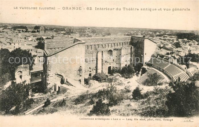 Orange Vaucluse Intérieur du Théâtre antique et vue Generale