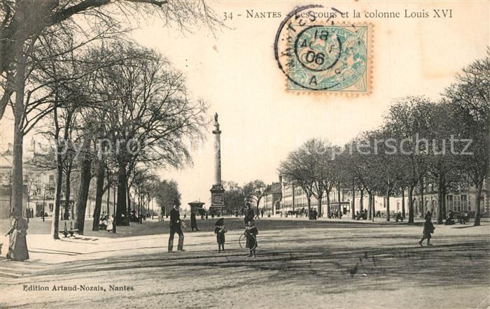 Nantes Loire Atlantique Les Cours et la Colonne Louis XVI
