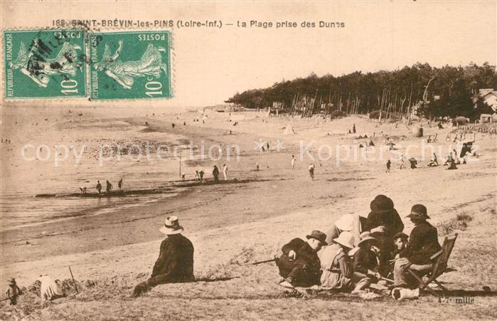 Saint-Brevin-les-Pins La plage prise des dunes