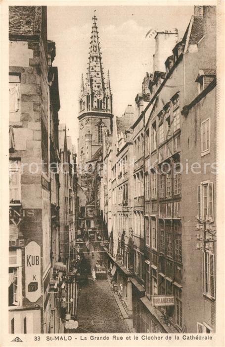 Saint-Malo 35 Grande Rue Clocher de la Cathedrale