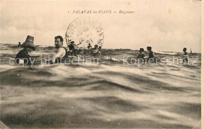 Palavas-les-Flots Herault Baigneurs