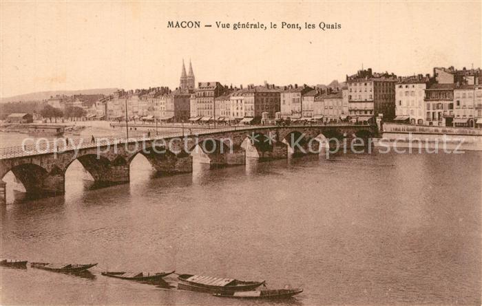Macon 71 Pont sur la Saône et les quais