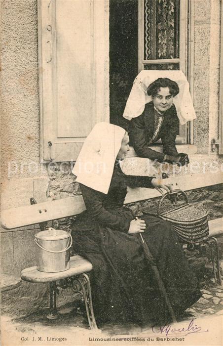 Limoges Haute Vienne Limousines coiffées Costumes Trachten