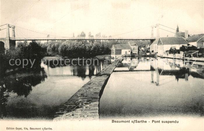 Beaumont-sur-Sarthe Pont suspendu