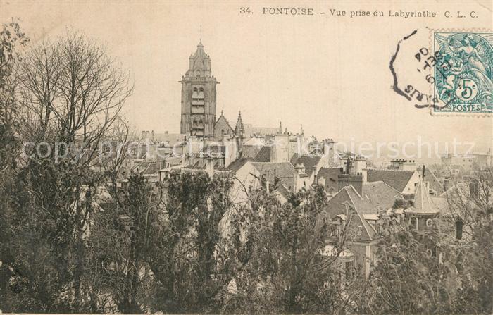 Pontoise Val-d Oise Vue prise du Labyrinthe