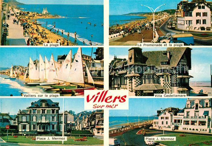 Villers-sur-Mer Promenade Plage Voiliers Villa Castellamare Place Jean Mermoz