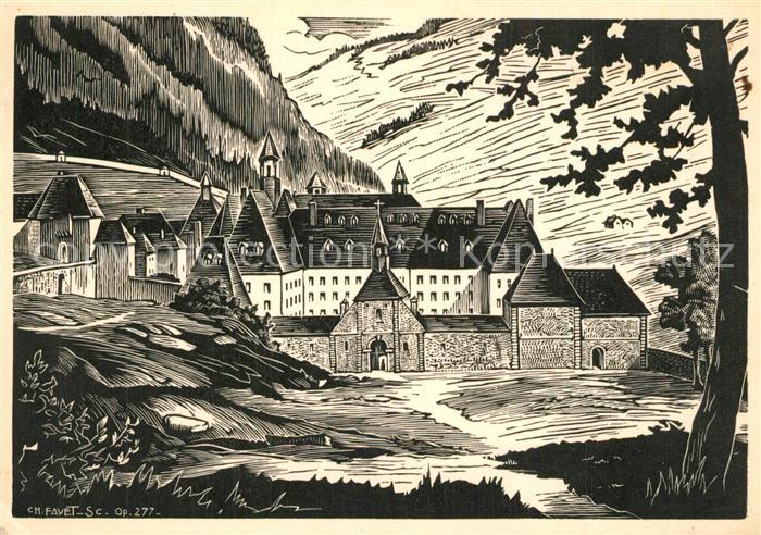 Saint-Pierre-de-Chartreuse Entrée de la Grande Chartreuse Bois Original de Ch. F