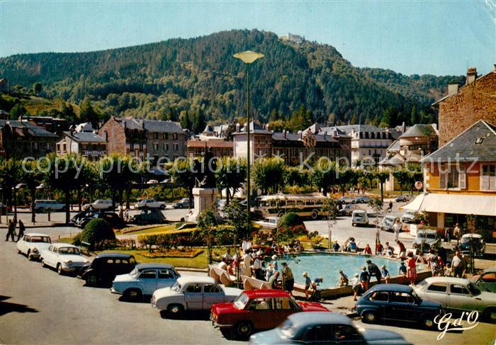 La Bourboule Place M. Bouchaudy Jet d eau Hôtels