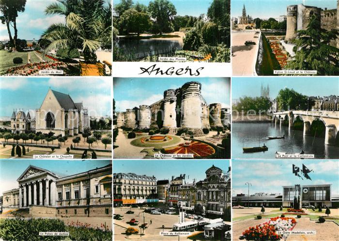Angers Jardin Eglise Chateau Chapelle Pont Pal