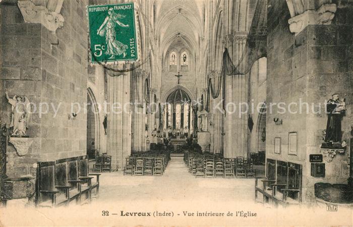 Levroux Vue intérieure de l'Eglise