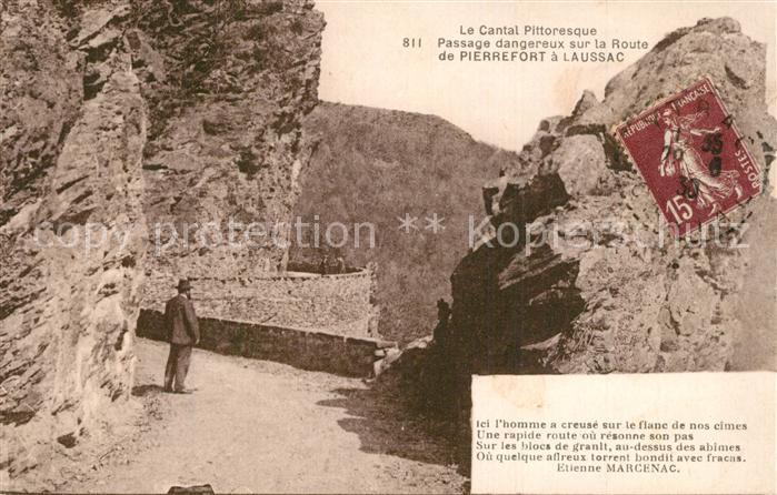 Pierrefort Route de Pierrefort a Laussac
