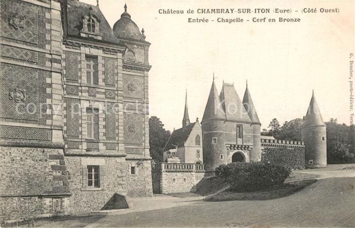 Chambray Chateau chapelle Cerf en bronze