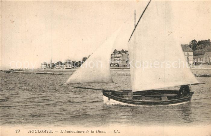 Houlgate Embouchure de la Dives Voilier