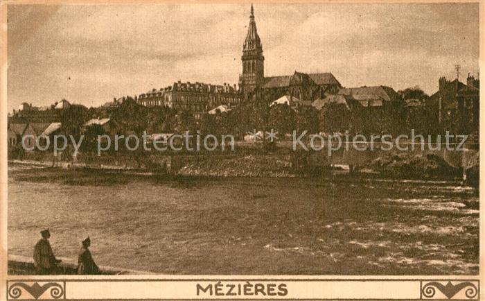 Mezieres-Charleville Bords de la Meuse vue sur la ville Egli