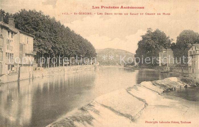 Saint-Girons Ariege Les deux rives du Salat et Champ de Mars