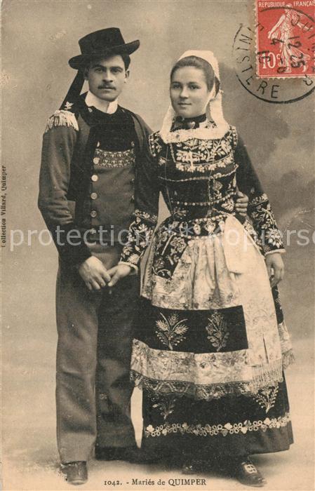 Quimper Mariés Costumes Hochzeitstrachten