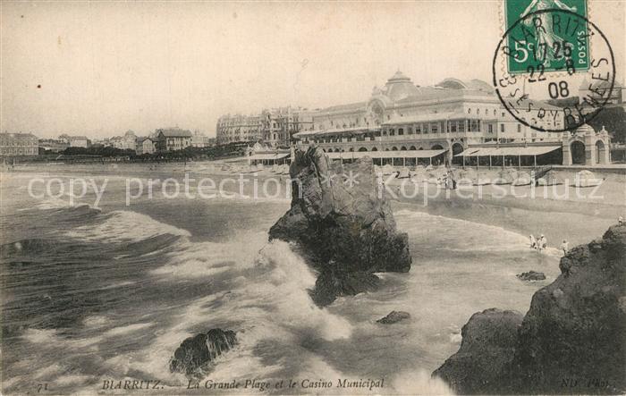 Biarritz Pyrenees Atlantiques Grande Plage et Casino Municipal