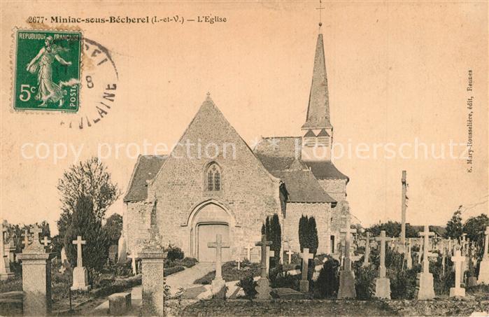 Miniac-sous-Becherel Eglise Cimetière Kirche Friedhof