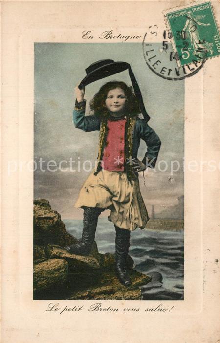 Bretagne Region Le petit Breton vous salue Costumes Trachten