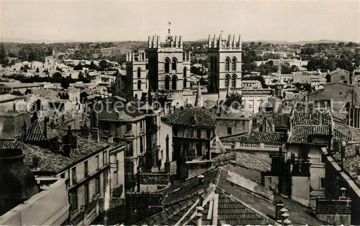 Montpellier Herault Vue Generale Cathedrale
