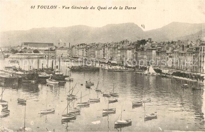 Toulon Var Vue Generale du Quai et de la Darse Port Côte d Azur