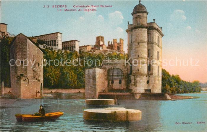 Beziers Cathedrale Saint Nazaire Moulins de Bagnols