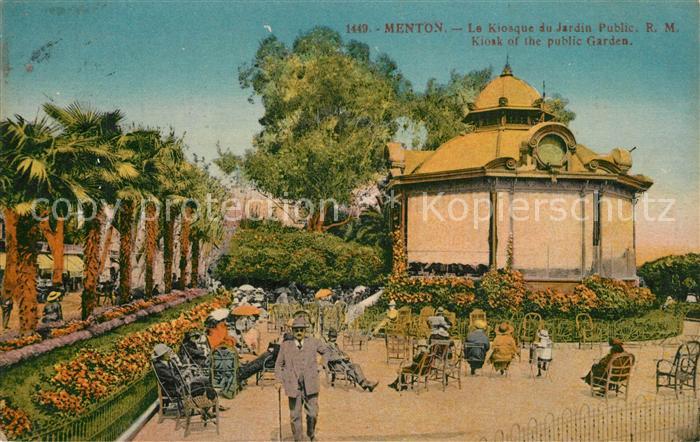 Menton Alpes Maritimes Le Kiosque du Jardin Public