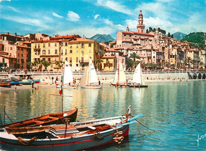 Menton Alpes Maritimes Le port et la vieille ville
