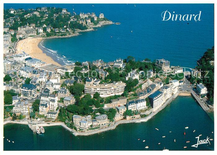 Dinard 35 La cale du Bec de la Vallee et plage de l'Ecluse vue aérienne