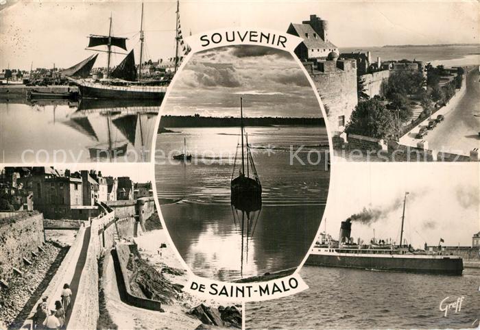 Saint-Malo 35 Port Bateau Remparts Vapeur