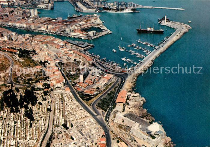 Sete Cette Port Cimetière marin vue aérienne